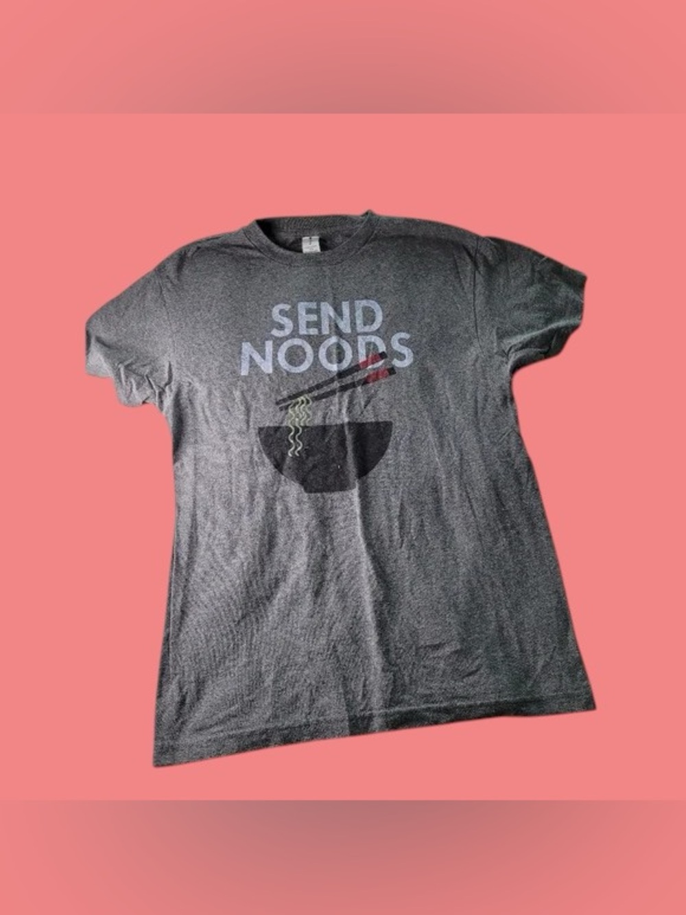 💎Gray "Send Noods" Graphic Tee - Men's Casual Shirt
